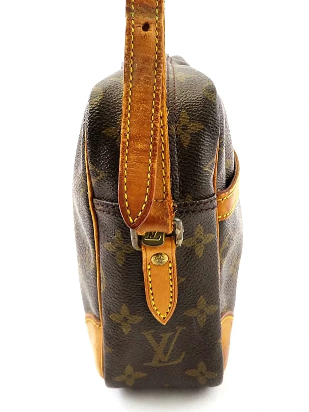 Louis Vuitton Monogram Canvas Messenger Bag with Tan Trim